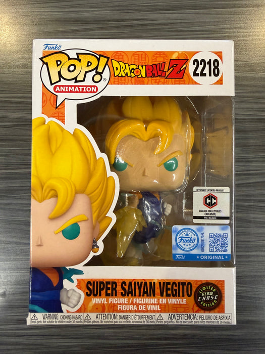 Funko POP! Animation: Dragon Ball Z - Super Saiyan Vegito (Funko Sticker/Pre-Release Chalice)(CHASE)(Damaged Box) #2218
