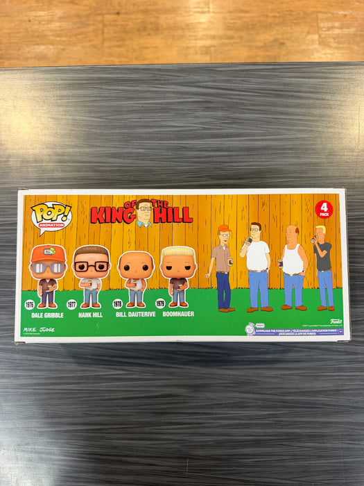Funko POP! Animation: King of The Hill - Dale Gribble/ Hank Hill/ Bill Dauterive/ Boomhauer (Funko Sticker/Gamestop)(Damaged Box)[4 Pack]