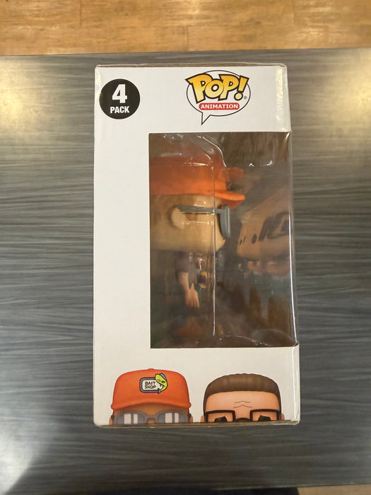 Funko POP! Animation: King of The Hill - Dale Gribble/ Hank Hill/ Bill Dauterive/ Boomhauer (Funko Sticker/Gamestop)(Damaged Box)[4 Pack]