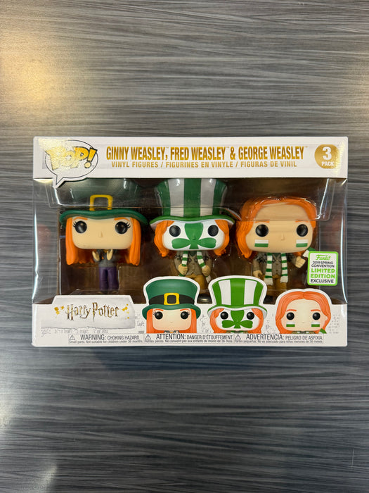 Funko POP! Harry Potter: Ginny Weasley, Fred Weasley & George Weasley (2019 Spring Convention)(Damaged Box) [3-Pack]