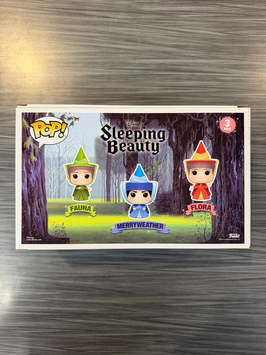 Funko POP! Disney: Sleeping Beauty - Fauna/ Flora/ Merryweather (2019 Spring Convention)(Damaged Box)[3Pack]