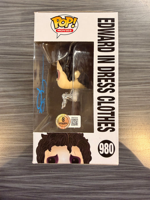 Funko POP! Movies: Edward Scissorhands - Edward In Dress Clothes (Signed/Johnny Depp/Beckett)(Damaged Box) #980