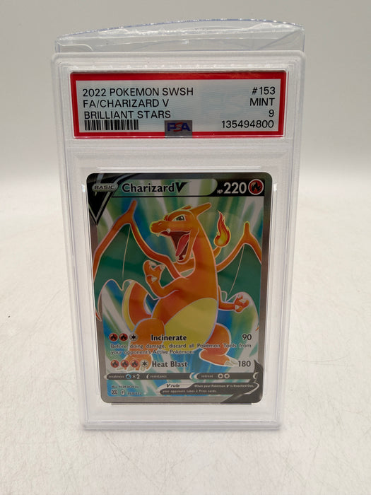 2022 POKEMON SWSH FA/Charizard V #153 Brilliant Stars [MINT PSA 9]