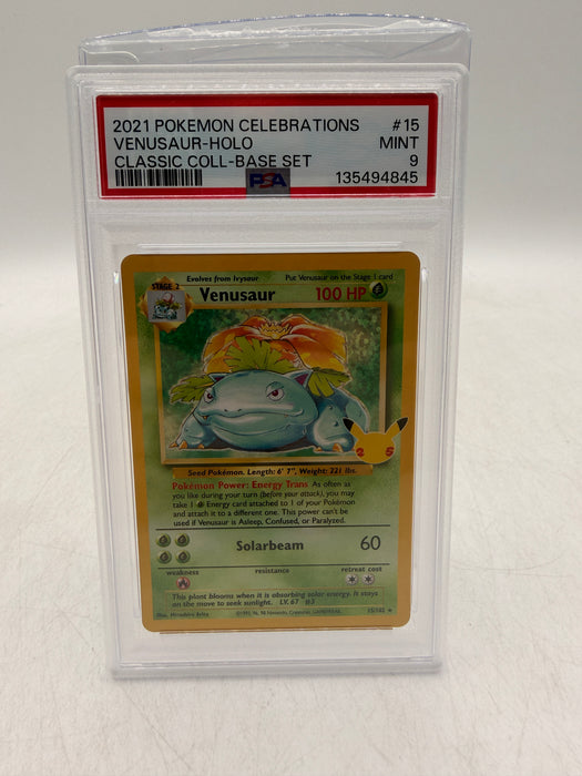 2021 POKEMON Celebrations Venusaur-Holo #15 Classic Coll-Base Set [MINT PSA 9]