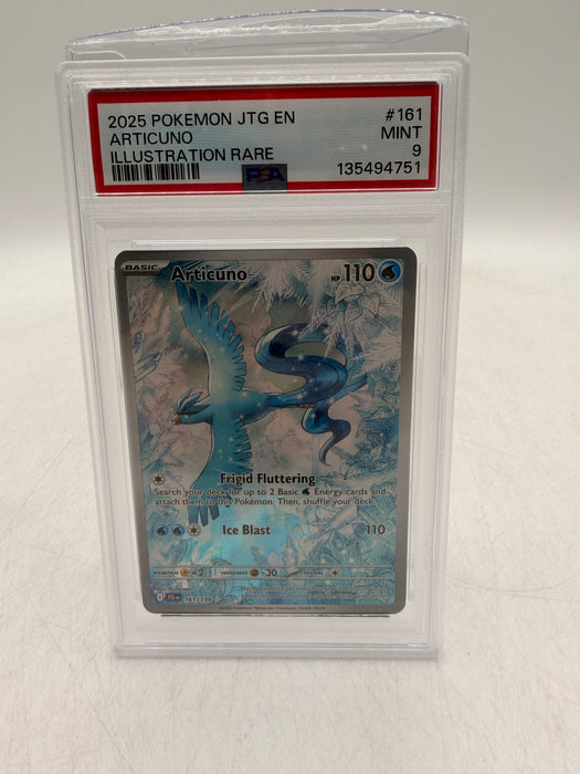 2025 POKEMON JTG EN Articuno #161 Illustration Rare [MINT PSA 9]