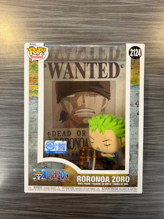 Funko POP! Animation: One Piece - Roronoa Zoro [Wanted Poster](Funko Sticker/ Funko)(Damaged Box) #2124