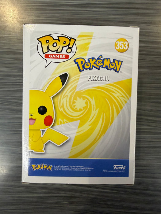 Funko POP! Games: Pokemon - Pikachu (Flocked)(Gamestop)(Signed/Veronica Taylor/JSA)(Damaged Box) #353