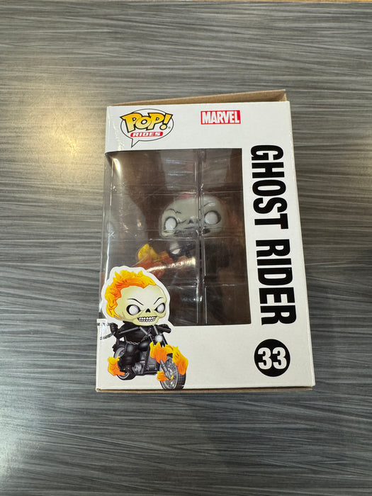 Funko POP! Rides: Marvel - Ghost Rider (PX previews)(GITD)(Damaged Box)[A] #33