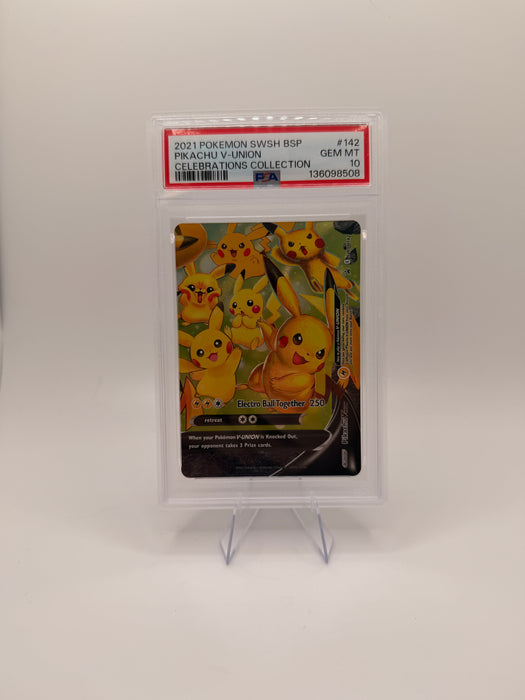 2021 POKEMON SWSH BSP Pikachu V-UNION #139-142 Celebrations Collection [SEQUENTIAL SET OF FOUR /GRADES VARY]