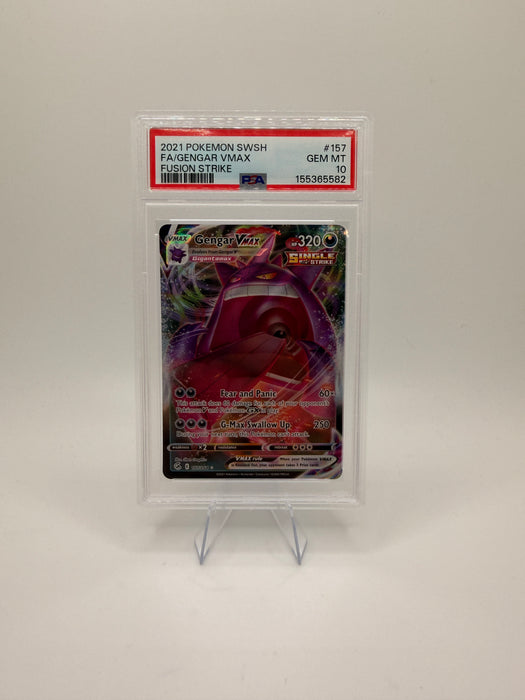 2021 POKEMON SWSH Gengar VMAX #157 Fusion Strike [GEM MT PSA 10]