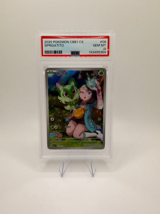 2025 POKEMON CBB1 CS Sprigatito #09 [GEM-MT PSA 10]