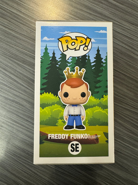 Funko POP! Camp Fundays: Freddy Funko As Luke Skywalker with Grogu (2023 Camp Fundays)(4,000 PCS)(Damaged Box)[A] #SE