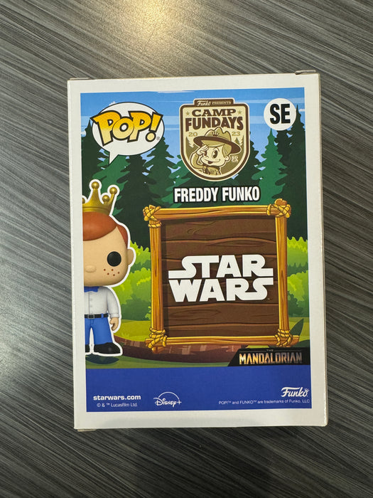 Funko POP! Camp Fundays: Freddy Funko As Luke Skywalker with Grogu (2023 Camp Fundays)(4,000 PCS)(Damaged Box)[A] #SE