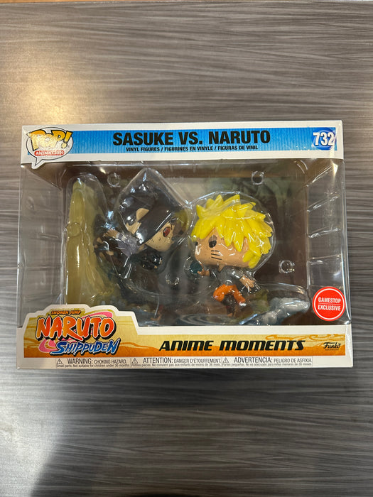 Funko POP! Animation: Naruto Shippuden - Sasuke vs Naruto (GameStop Circle Sticker)(Damaged Box) #732