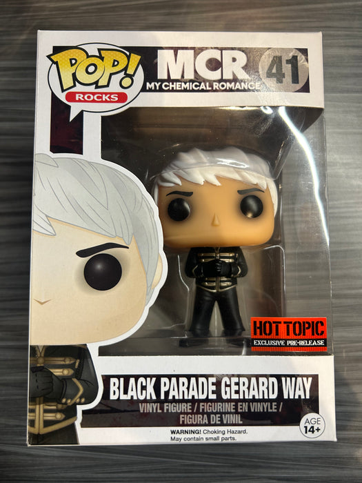 Funko POP! Rocks: MCR - Black Parade Gerard Way (Hot Topic Pre-Release)(Damaged Box) #41