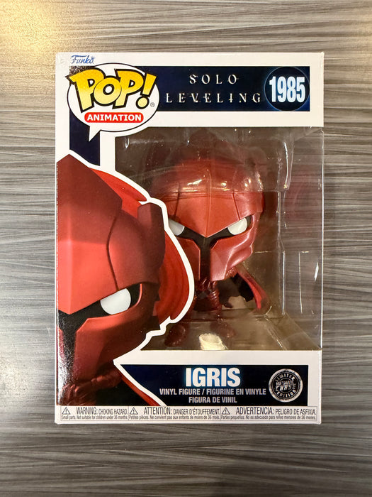 Funko POP! Animation: Solo Leveling - Igris [Blood-Red Commander] (CHASE)(Damaged Box) #1985