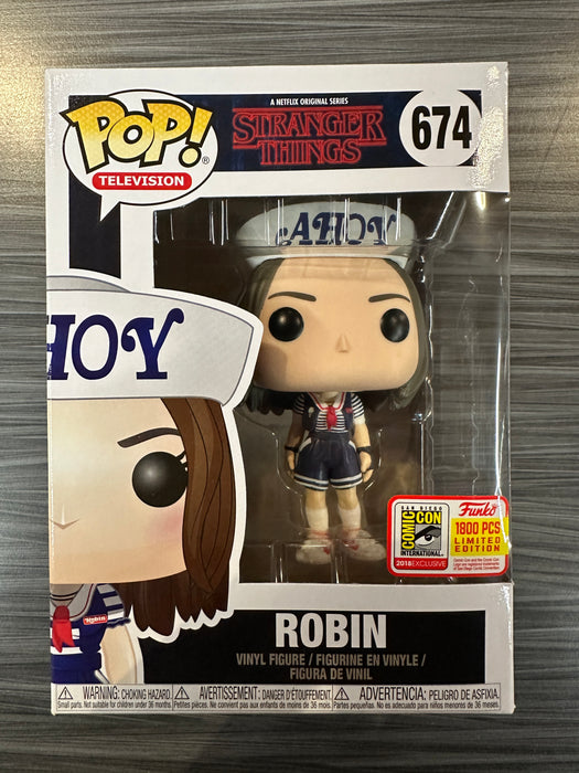 Funko POP! Television: Stranger Things - Robin (2018 SDCC)(1800 PCS)(Damaged Box) [A] #674