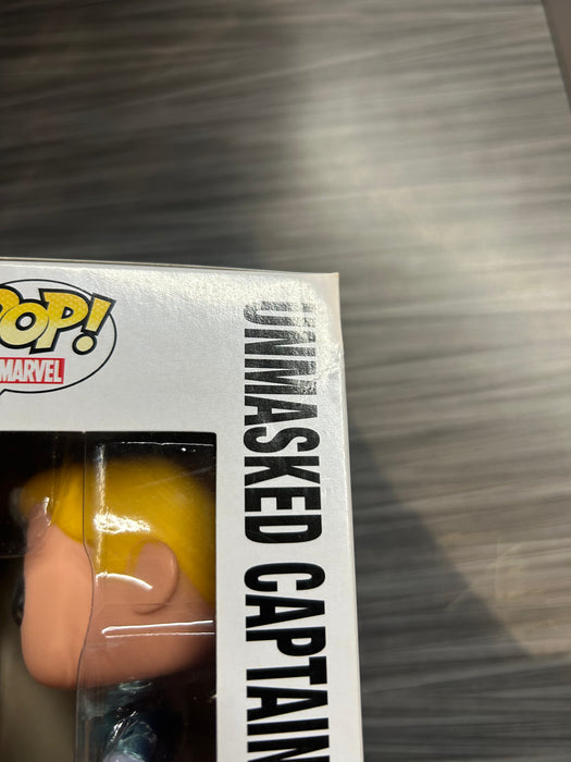 Funko POP! Marvel: Unmasked Captain America (Comikaze)(Damaged Box) #06