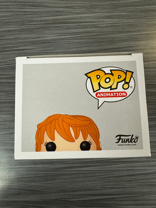 Funko POP! Animation: One Piece - Nami (Signed/Luci Christian/JSA)[Orange] #328
