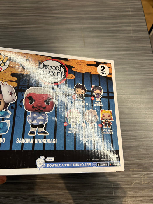 Funko POP! Animation: Demon Slayer - Tanjiro Kamado & Sakonji Urokodaki (2023 SDCC)(Damaged Box) [2-Pack]