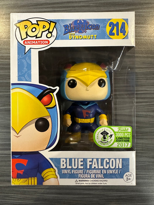Funko POP! Animation: Blue Falcon & Dynomutt - Blue Falcon (2017 ECCC)(Damaged Box) #214