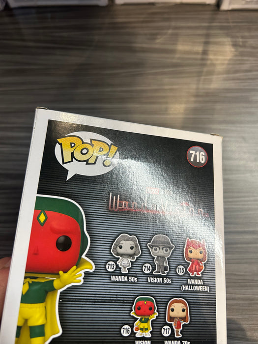 Funko POP! Marvel: Wandavision - Vision [Halloween] (Signed/Paul Bettany/Beckett)(Damaged Box) #716