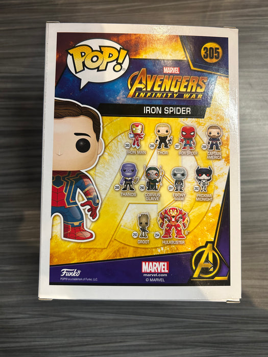 Funko POP! Marvel: Avengers Infinity War - Iron Spider(Signed/Tom Holland/Becket)(BoxLunch)(Damaged Box) #305