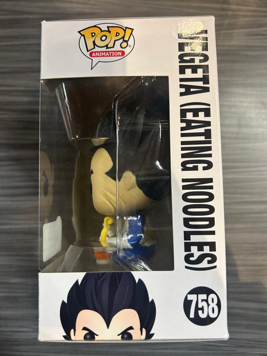 Funko POP! Animation: Dragon Ball Z - Vegeta Eating Noodles (2020 ECCC)(Damaged Box) #758