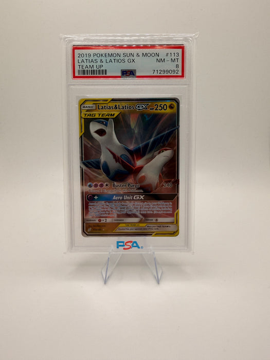 2019 POKEMON SUN & MOON Latias & Latios GX #113 [NM-MT PSA 8]