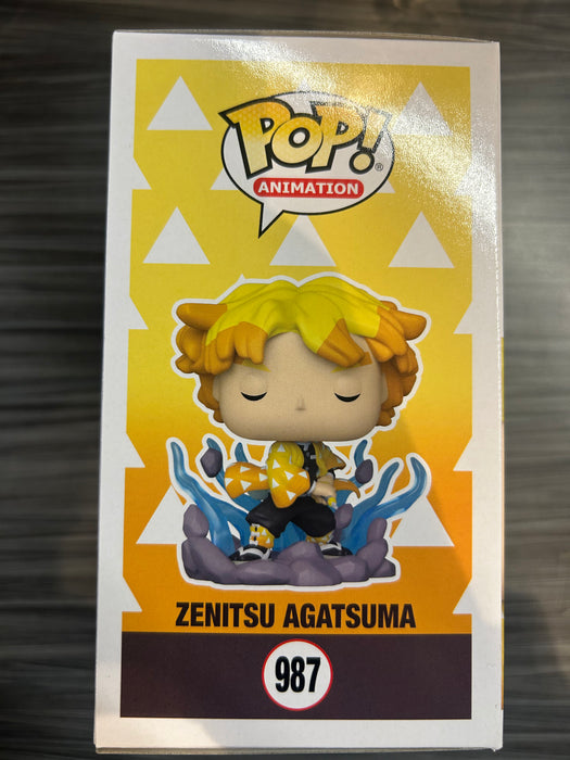 Funko POP! Animation: Demon Slayer - Zenitsu Agatsuma (2021 Funimation)(Signed/Aleks Le/JSA)(Damaged Box*) #987