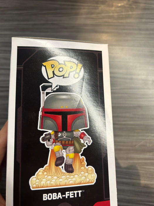 Funko POP! Star Wars: Boba Fett (Smugglers Bounty)(Signed/Temuera Morrison/JSA)(Damaged Box) #102