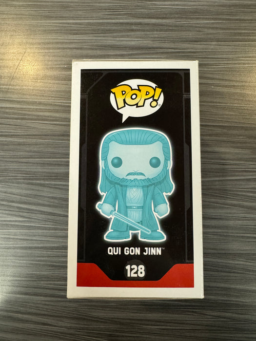 Funko POP! Star Wars: Qui Gon Jinn (GITD)(2017 Galactic Convention)(Damaged Box) #128