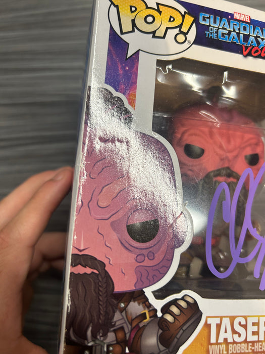 Funko POP! Marvel: Guardians of The Galaxy Vol.2 - Taserface (Signed/Chris Sullivan/JSA)(Damaged Box*) #206