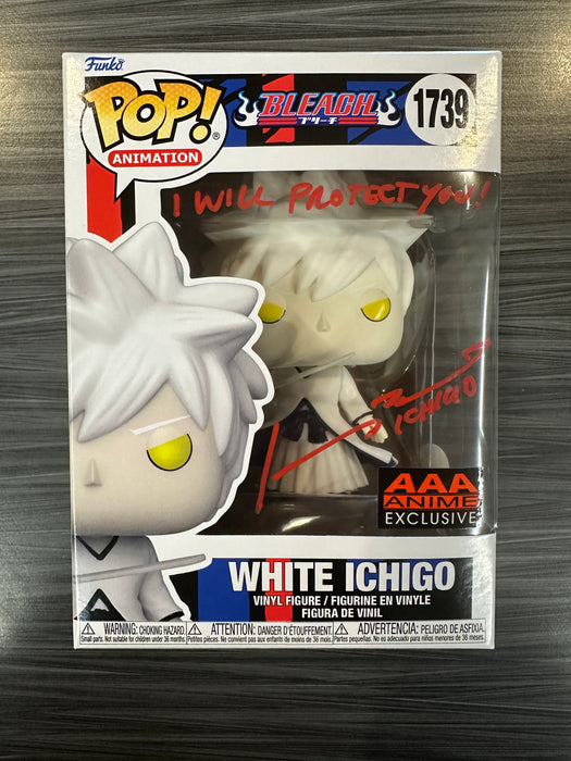 Funko POP! Animation: Bleach - White Ichigo (AAA)(Signed/Johnny Yong Bosch/JSA) [B] #1739