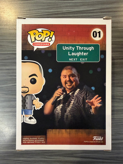 Funko POP! Comedians: Gabriel "Fluffy" Iglesias (Fluffy Shop)(PURPLE Signed/Gabriel Iglesias)(Damaged Box) #01