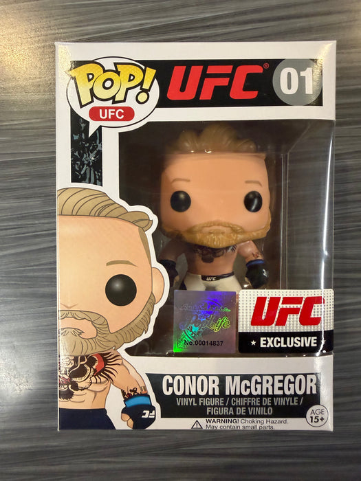 Funko POP! UFC : Conor McGregor (PopLife UFC)[White Shorts](Damaged Box) #01