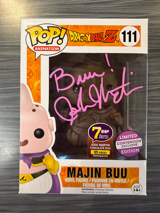 Funko POP! Animation: Dragon Ball - Majin Buu [Chocolate](Convention Exclusive)(7BAP 95Pcs)(Signed/ Josh Martin/ JSA) #111