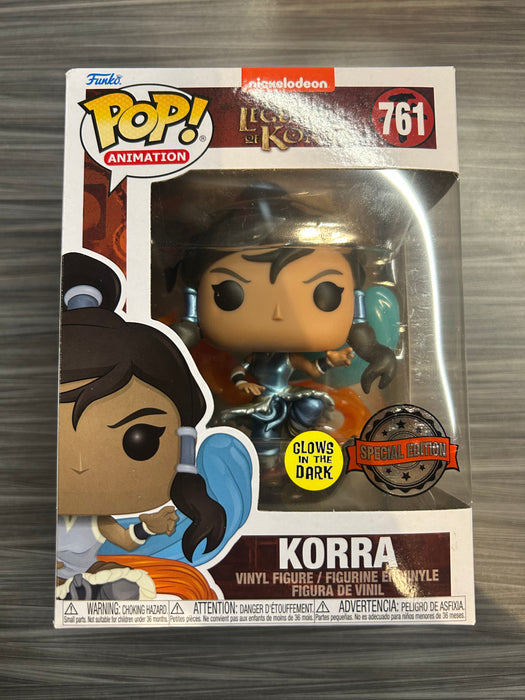 Funko POP! Animation: The Legend of Korra - Korra (GiTD)(Special Edition)(Damaged Box)  #761