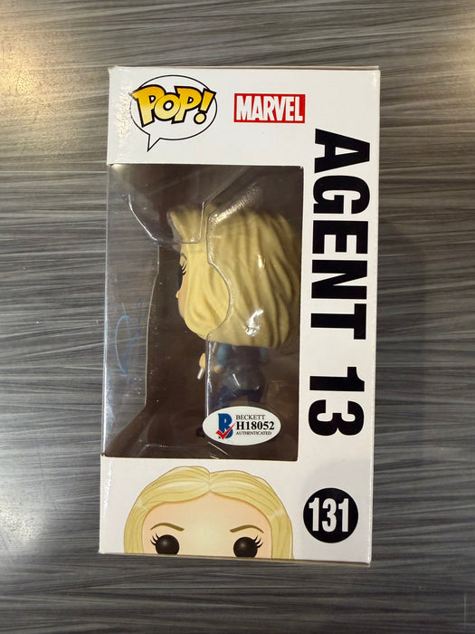 Funko POP! Marvel: Captain America Civil War - Agent 13 (Signed/ Emily Vancamp/ Beckett)(Damaged Box) #131