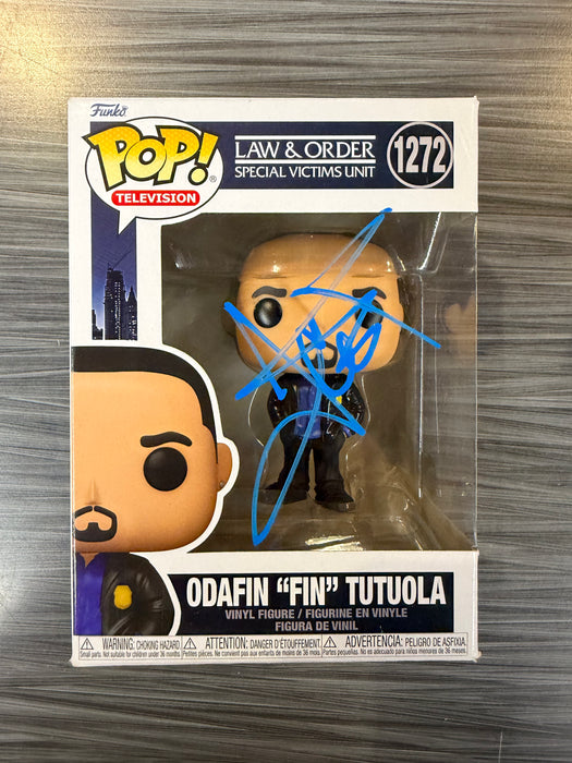 Funko POP! Television: Law & Order -Odafin "Fin" Tutuola (Signed/ Ice T/ Beckett)(Damaged Box) #1272