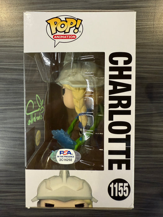 Funko POP! Animation: Black Clover - Charlotte (GiTD)(Chalice Exclusive)(Signed/Colleen Clinkenbeard/PSA)(Damaged Box) #1155