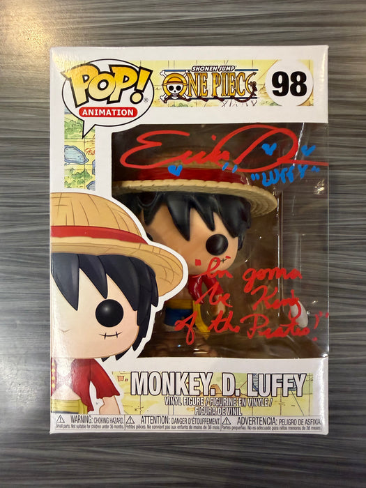 Funko POP! Animation: One Piece - Monkey. D. Luffy (Signed/Erica Schroeder/PSA) #98