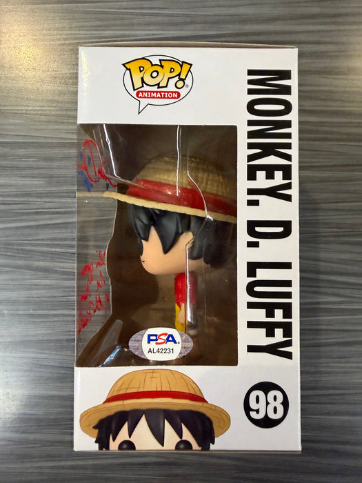 Funko POP! Animation: One Piece - Monkey. D. Luffy (Signed/Erica Schroeder/PSA) #98