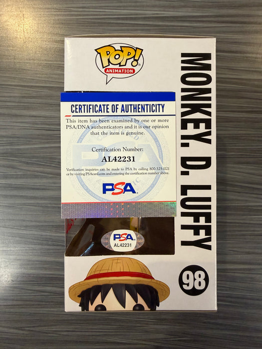 Funko POP! Animation: One Piece - Monkey. D. Luffy (Signed/Erica Schroeder/PSA) #98