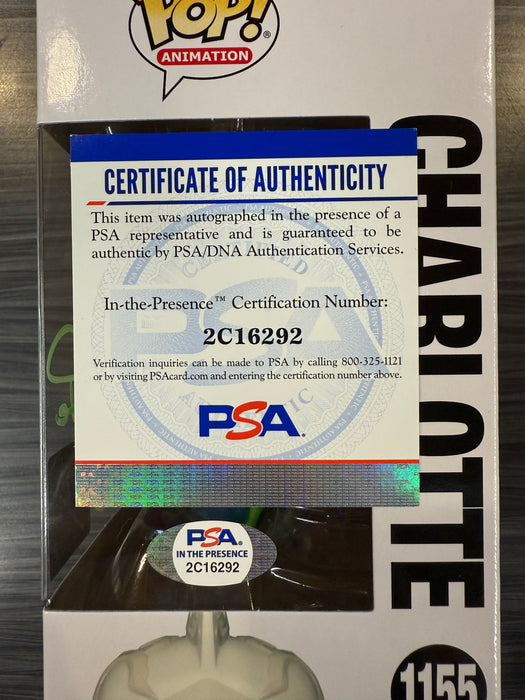 Funko POP! Animation: Black Clover - Charlotte (GiTD)(Chalice Exclusive)(Signed/Colleen Clinkenbeard/PSA)(Damaged Box) #1155