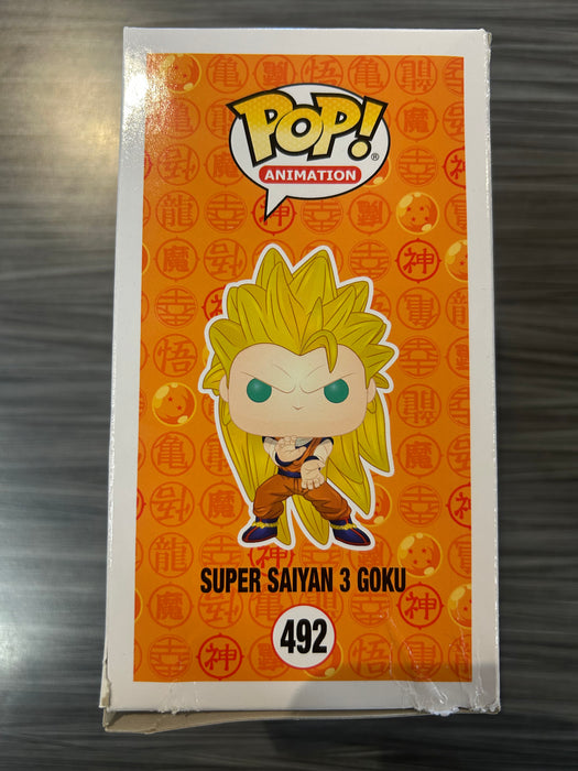 Funko POP! Animation: Dragon Ball Z - Super Saiyan 3 Goku (GiTD)(GameStop)(Damaged Box*)  #492