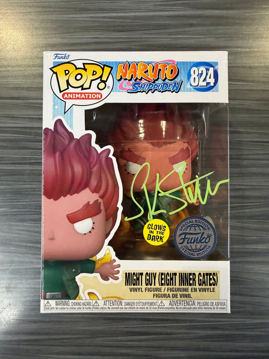 Funko POP! Animation: Naruto Shippuden - Might Guy [Eight Inner Gates] (GiTD)(Special Edition)(Signed/Skip Stellrecht/JSA) #824