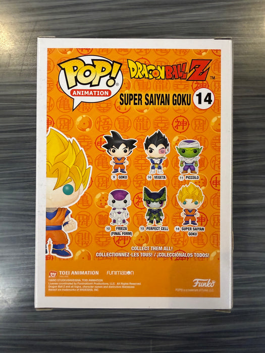 Funko POP! Animation: Dragon Ball Z - Super Saiyan Goku (Signed/Sean Schemmel/JSA)(Damaged Box) #14