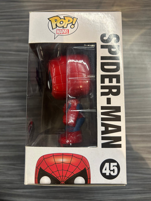 Funko POP! Marvel: The Amazing Spiderman 2 - Spider-Man (Signed/ Stan Lee/ Excelsior)(Damaged Box*) #45