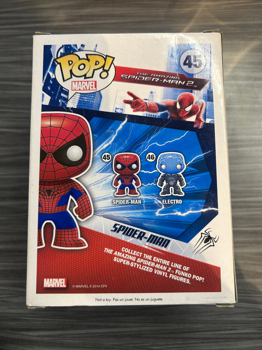 Funko POP! Marvel: The Amazing Spiderman 2 - Spider-Man (Signed/ Stan Lee/ Excelsior)(Damaged Box*) #45
